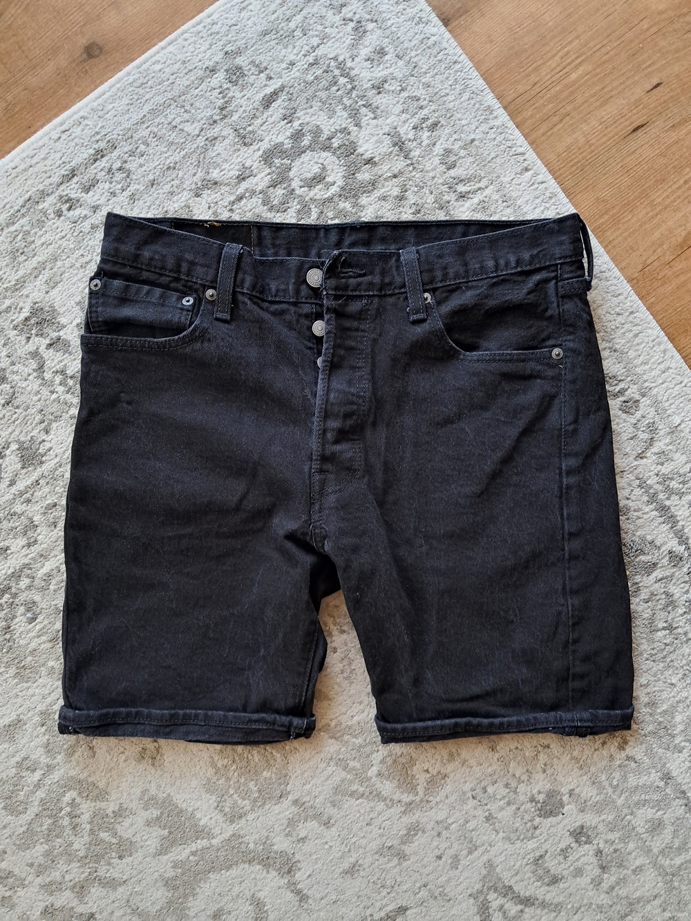 Levi Men's Black Denim Shorts